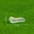 Light green glow caterpillar resin miniature for moss micro landscape 2.2cm - Small / Green