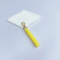 Handmade bright yellow paracord braided keychain with a polished gold lobster clasp - Yellow