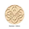 Cream silicone heat resistant dining mat with geometric hollow pattern and 160mm diameter - 16cm / Off White