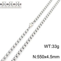 Silver 4.5mm x 550mm (KN230425-Z)