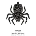 Mini Halloween spider foil balloon with web pattern for festive party decoration - GF Cobweb Spider