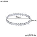 Polished silver stainless steel bangle featuring sunburst pattern texture and open design - Inner Diameter 6.0cm Width 0.6cm / Silver