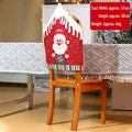 Housse de chaise de Noël avec motif Père Noël et inscription Warm Wishes pour décor - Série 301-Bonhomme de neige