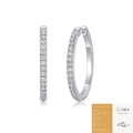Elegante S925 sterling zilveren moissanite oorringen inclusief een officieel GRA-certificaat - E13372 Moissanite 1.5mm*32stk met GRA-certificaat