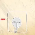 Transparenter selbstklebender Wandhaken mit 10 kg Tragkraft und robustem Metallhaken - Transparent (80 Seide)