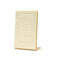 Goldener Metall-Ohrringständer mit beigem Mikrofaser-Paneel im L-förmigen Design - Ohrring & Halskette Dual-Use Rack - Beige