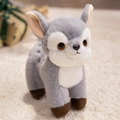 Adorabile peluche a forma di cervo grigio e bianco con morbida pelliccia su tappeto - Cervo / 23CM / Grigio