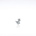 S925 Sterling Silber Ohrstecker mit Zirkonia-Steinen im Tropfen- und Rundschliff - Birnen- und Rundkombination Stil (RHE946S) / Silber