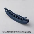 Grande barrette banane bleu marine mat pour femmes, accessoire de cheveux élégant de 13 cm - Grand / Bleu marine