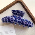 Blue Evil Eye hair claw clip with iridescent finish and large acetate grip design - 6# Blue Evil Eye (11cm)