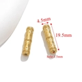 Golden stainless steel vintage textured cylinder bead for DIY jewelry making 19.5x4.5mm - Style F-Retro Textured Tube / Gold