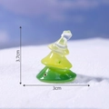 Miniatur-Weihnachtsbaum aus Glas mit Farbverlauf und bunten Perlen, Höhe 3,7 cm - 2# Grün Gelb Weihnachtsbaum