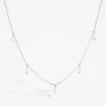 Collier élégant en acier inoxydable argenté avec cinq pendentifs délicats en perles - Collier Argenté (PD1411)