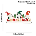 Detailed size and weight specs for Christmas wooden gnome tabletop ornament decoration - Christmas Lettering