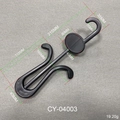 Specifiche dettagliate delle dimensioni per il gancio scarpe in plastica nera CY-04003 - CY04003