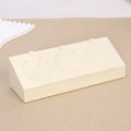 Three-slot beige microfiber jewelry display stand for necklaces and pendants - Pendant Stand / Beige