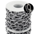 Silver stainless steel chain with 16mm twisted oval links for jewelry DIY projects - Style 2-Twisted Rope Design (16x11mm)