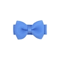 Mini blue grosgrain ribbon bow hair clip for girls, cute candy color hair accessory - Sky Blue (6)