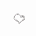 Silver heart-shaped metal claw clip hair accessory with a polished chrome finish - Hollow Heart Silver
