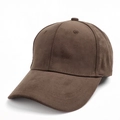 Gorra de béisbol clásica de pana marrón oscuro con diseño vintage estructurado de seis paneles - Ajustable / café