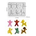 Gingerbread man and reindeer silicone resin mold for Christmas DIY hanging charms - NO.2 Gingerbread Man Reindeer Pendant