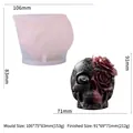 Silikonform für Totenkopf-Schlangen-Rosen-Kerzen für Halloween-Bastelprojekte - Schädel Schlange Rose GJ-129