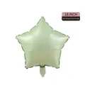 18 inch olive green star shaped foil balloon with a metallic finish for party decor - 18-inch Star Olive Green