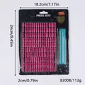 DIY baking kit with pink alphabet letter and number stamps and blue fixing tool - 82008 Card Packaging (Pink Plate + Blue Bar)