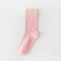 Calzino rosa in cotone per donna con bordo a costine morbido in stile minimalista - Rosa