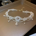 French Palace Woven Flower Style / White (3# Necklace)