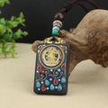 Royal Blue Guanyin Thangka Nepal Necklace