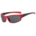 Outdoor sports cycling sunglasses with red and black frame and UV protection dark lenses - Red Frame Grey Lens