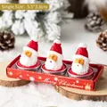 Set of 3 Santa Claus face candles in a red gift box for Christmas table decoration - Santa Claus Head (Pack of 3)