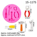 Pink silicone mold for DIY hardware tool shapes like wrench and hammer 60g - Style 1 (15-1175) / Pink