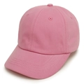 Detailed close-up of a pink solid color baseball cap with high quality stitching and fabric - Deep Pink