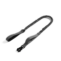 Tactical grey nylon dog leash with elastic bungee and heavy duty metal quick release buckle - Grey Leash