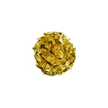 Golden reflective 6cm crinkle paper ball cat toy with metallic foil texture on white base - Gold