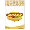 Hot dog shaped foil balloon for party decoration in 60.5x47.5cm size and yellow tones - Hot Dog King