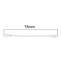 75mm silver plated lobster clasp extender chain for DIY jewelry making and bracelet repairs - 75mm (1 Piece/Pack) / Thick Silver Plated