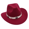 Detailed macro view of retro metallic carving ornaments on the white hat band - Burgundy