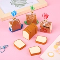 Creative toast bread slice erasers in colorful daily fresh packaging for students - Bread Eraser (Price Per Bag)