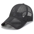 Dunkelgraue, atmungsaktive Mesh-Baseballkappe für Herren mit seitlichem Redeagle-Patch - Verstellbar / Dunkelgrau