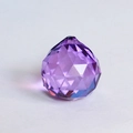 Faceted purple crystal ball pendant for DIY handcrafted jewelry and light decoration - Spherical Crystal Purple (30mm)