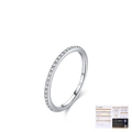 Anello eternity in argento sterling S925 con pietre Moissanite e certificato GRA - Taglia US 5 / Argento