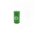 Green roll of pet waste bags with leaf pattern for eco-friendly animal cleanup - 1 Roll Waste Bags Only / Green
