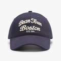 Navy blue baseball cap with 3D embroidery featuring Bean Town Boston EST. 1901 design - Navy Blue