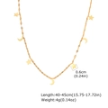 Detail van de gouden ster- en maanketting, lengte 40-45 cm en hanger van 0,6 cm grootte - 40-45cm / Goud