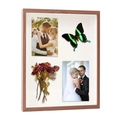 Deep 3D shadow box frame in light brown wood for dried flowers and wedding photos - Walnut / 5cm / Square 12 Inch (30x30cm)