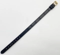 Retro crocodile pattern strap in navy blue with a luxury gold clasp and fine stitching - Leather Strap / Black