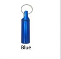 Portachiavi porta pillole impermeabile in alluminio blu con anello di tenuta - Blu
